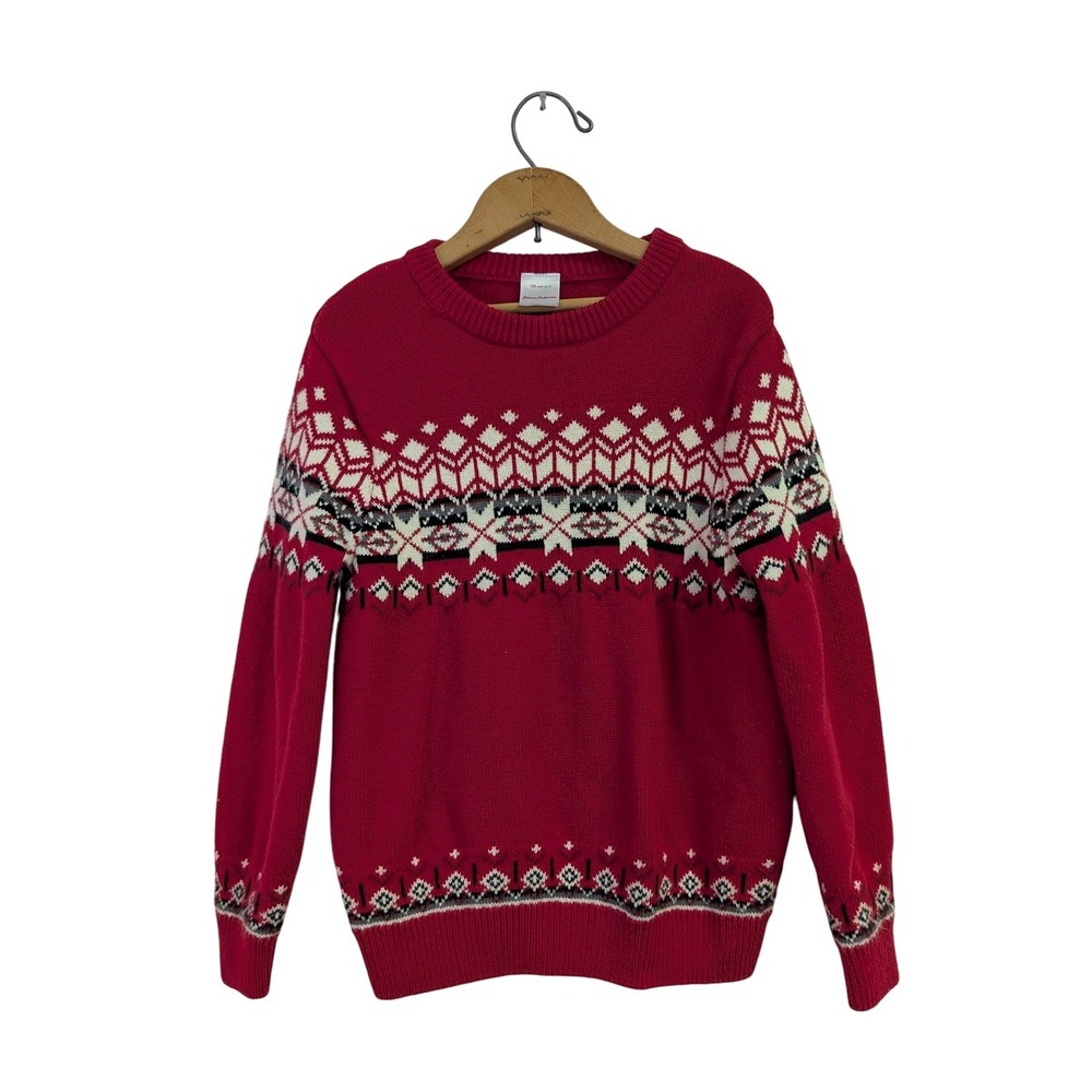 Hanna Andersson Crewneck Sweater Fair‎ Aisle Holiday Christmas Hanna Red Size 8